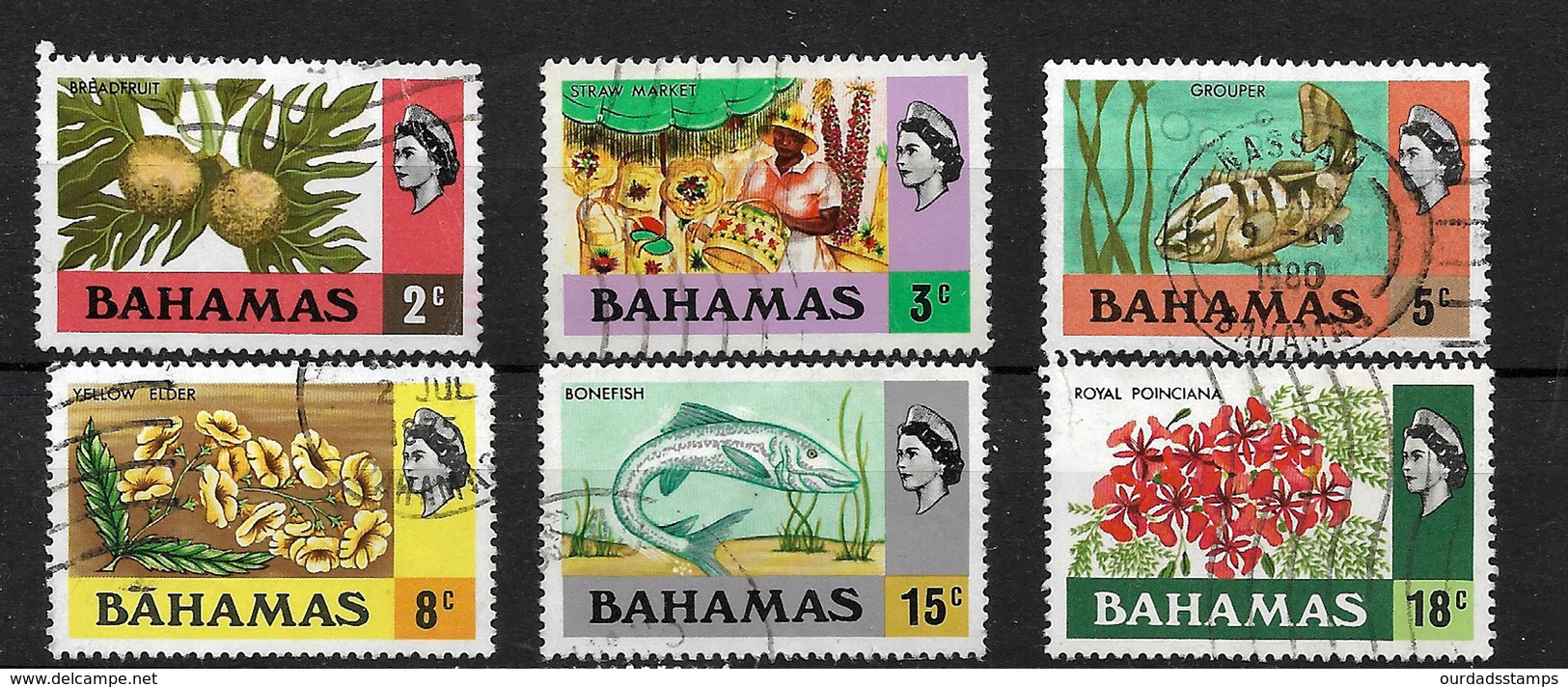 Bahamas QEII 1971 Definitives To 25c Used (4982) - 1859-1963 Colonia Británica