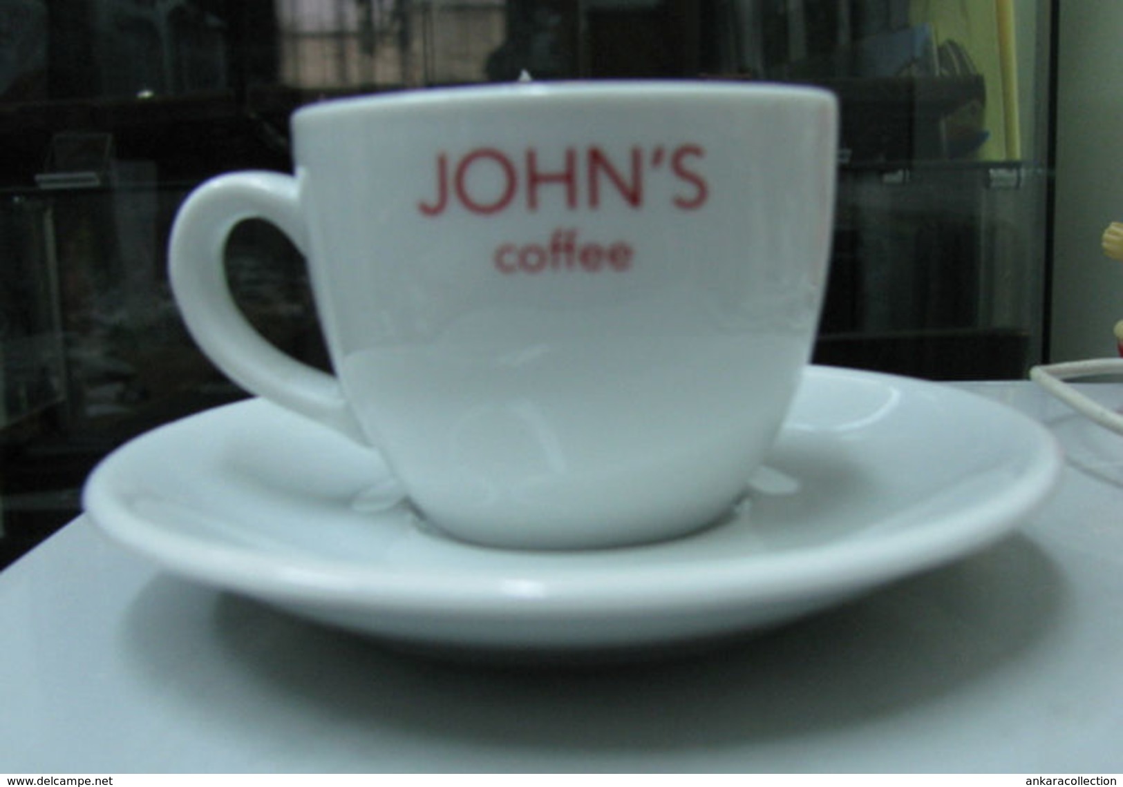 AC - JOHN'S COFFEE PORCELAIN CUP & SAUCER FRENCH COFFEE FROM TURKEY - Tasses