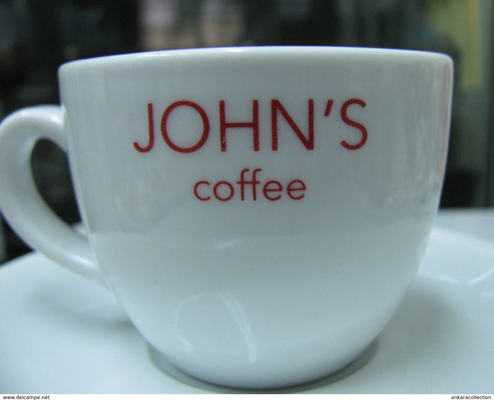 AC - JOHN'S COFFEE PORCELAIN CUP & SAUCER FRENCH COFFEE FROM TURKEY - Tassen