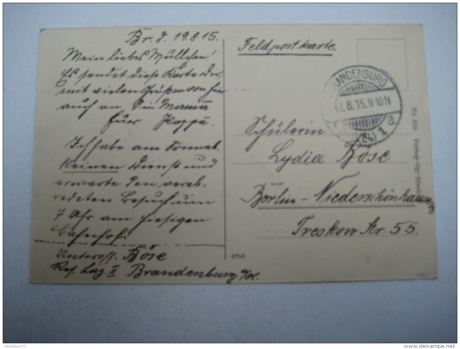 BRANDENBURG , Gefangenlager  , Schöne Karte Um 1915 - Brandenburg