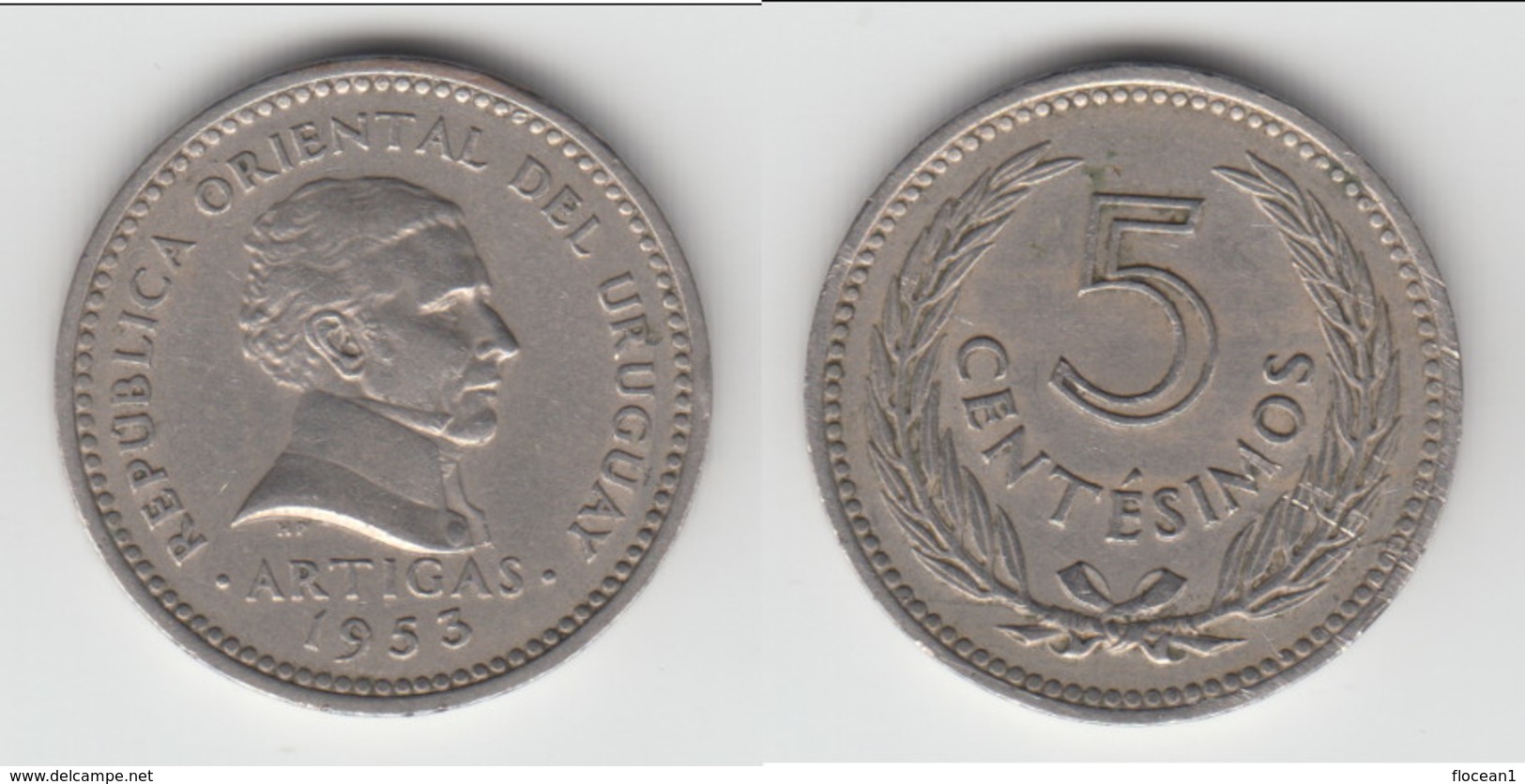 **** URUGUAY - 5 CENTESIMOS 1953 ARTIGAS **** EN ACHAT IMMEDIAT !!! - Uruguay