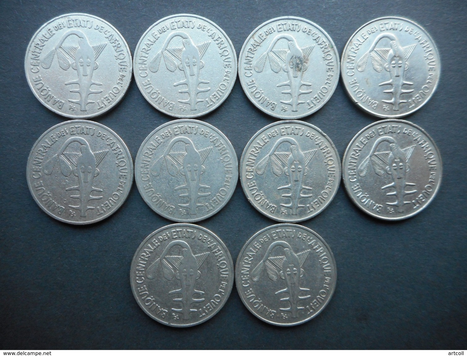 West African States 100 Francs 1967-1997 (Lot Of 10 Coins) - Autres – Afrique