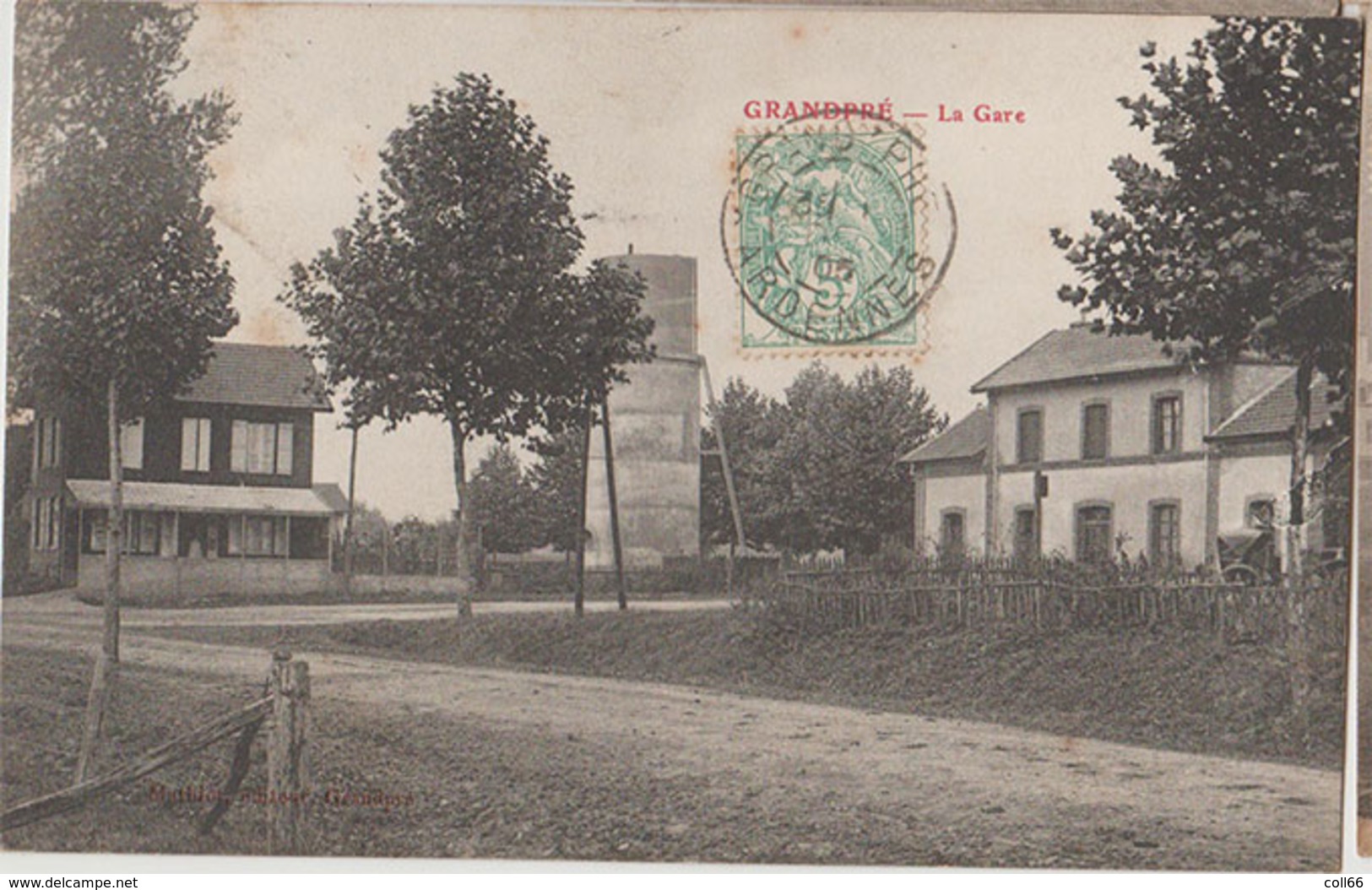 08 Grandpré 1905  RARE La Gare éditeur Matillot à Grandpré - Autres & Non Classés