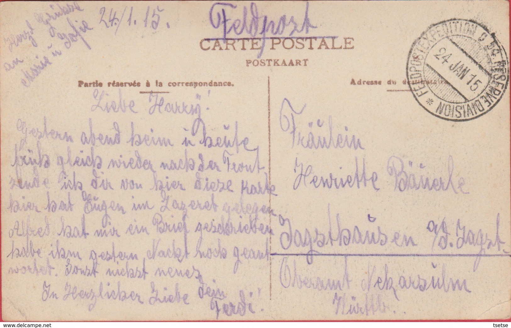 Wervik / Wervicq - Place Du Steenacker Et L'Hôpital - Feldpost 1915 ( Verso Zien ) - Wervik