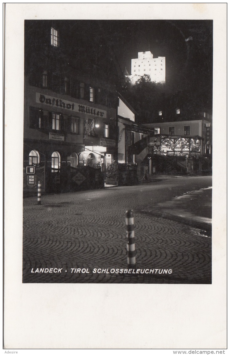 LANDECK In Tirol - Schlossbeleuchtung, Fotokarte Als Feldpost Gel.1940, Zensurstempel - Landeck