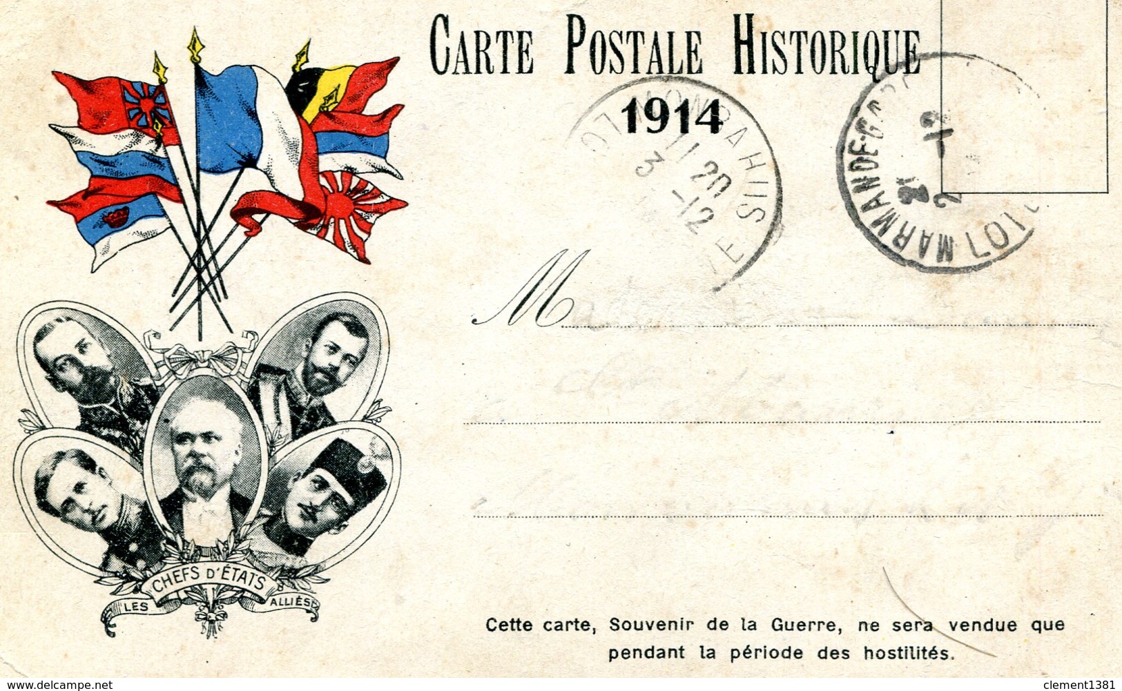 Militaria Correspondance Des Armees De La Republique Carte En Franchise 1914 - Guerre 1914-18