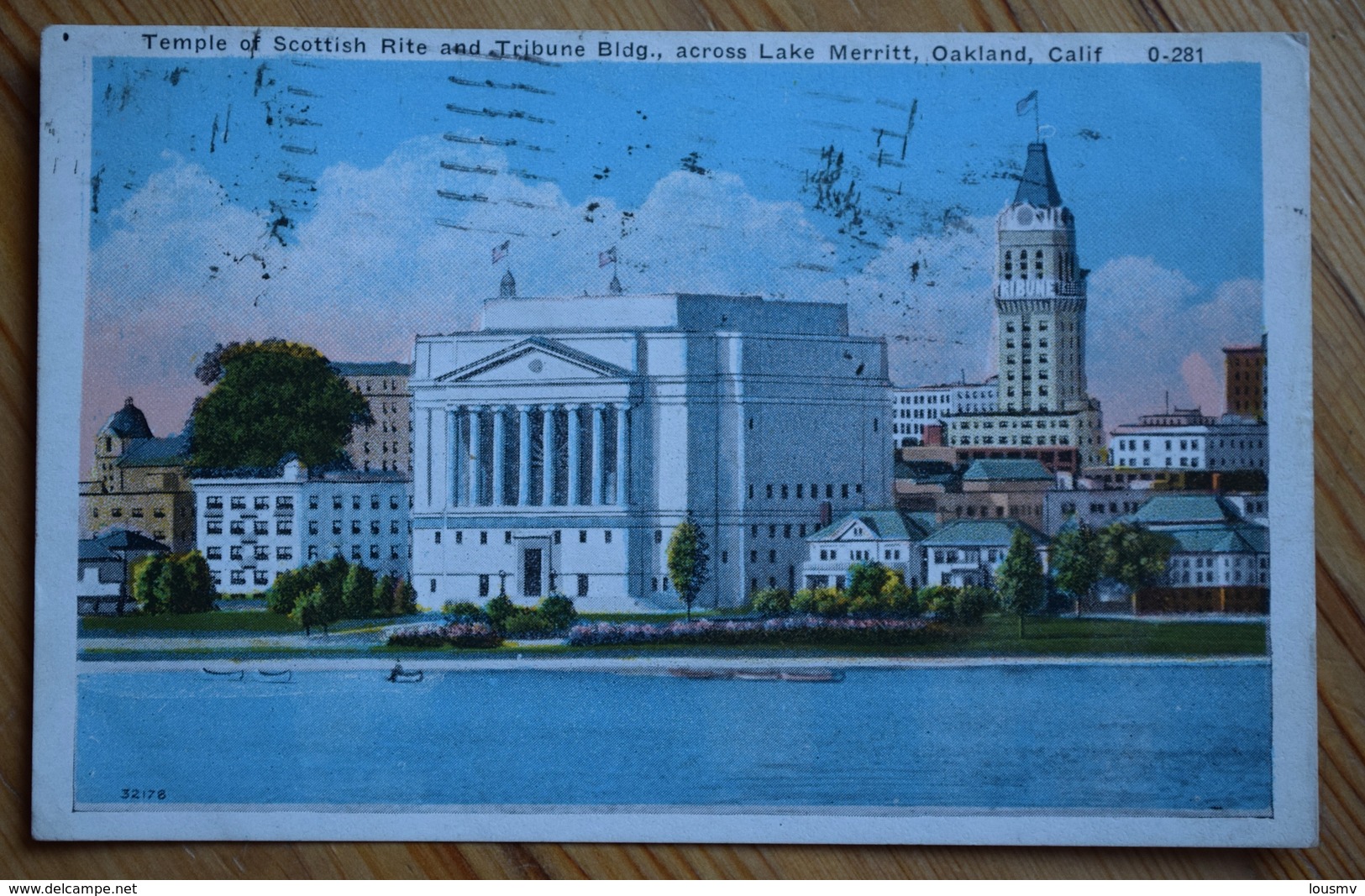 Oakland California - Temple Of Scottish Rite & Tribune Building Across Lake Merritt - (n°7781) - Oakland