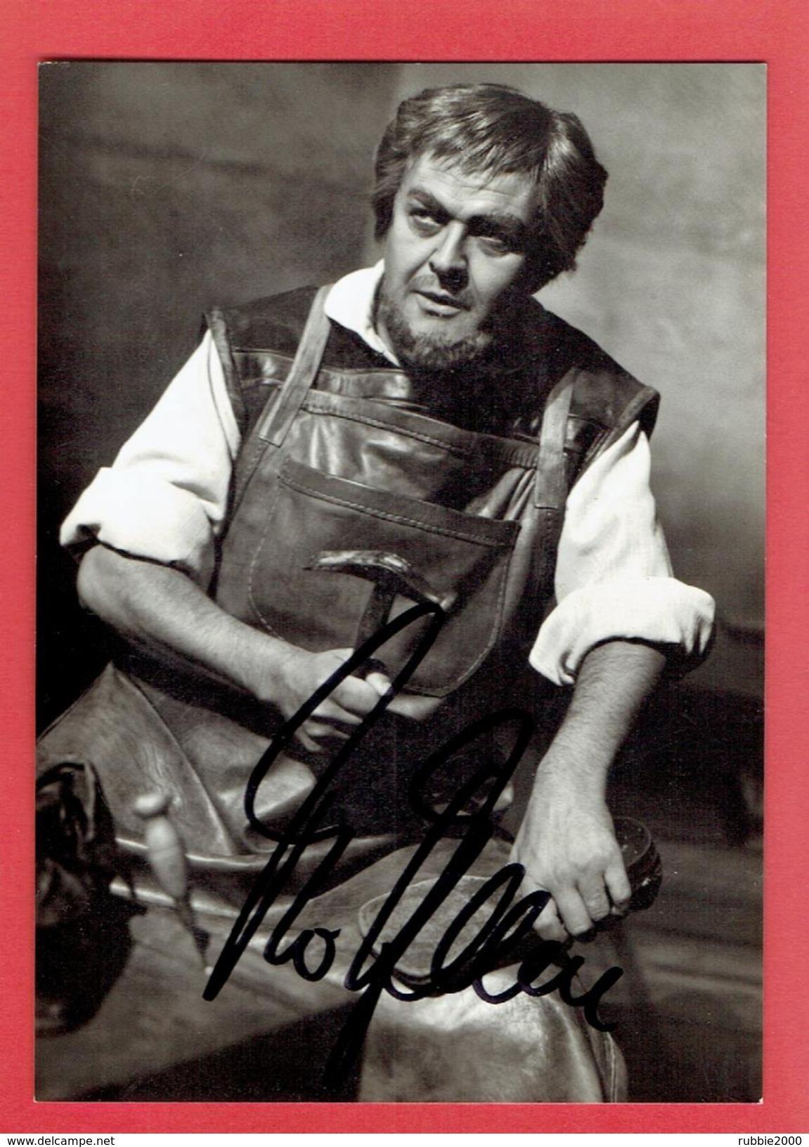 AUTOGRAPHE DE THEO ADAM FESTIVAL DE BAYREUTH 1968 BARYTON BASSE ALLEMAND NE A DRESDE EN 1926 HANS SACHS POETE CORDONNIER - Autographes