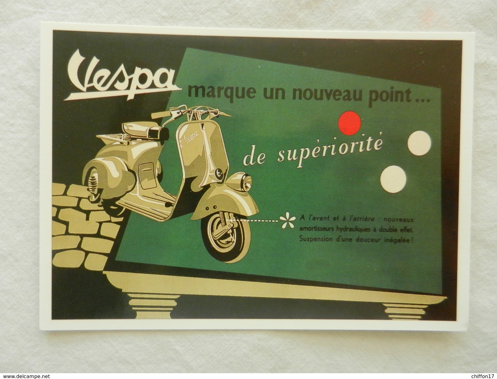 CPM  Publicité  VESPA    Reproduction - Publicidad