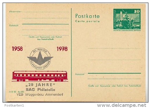 DDR P79-3-78 C53 Postkarte PRIVATER ZUDRUCK Waggonbau Ammendorf 1978 - Privé Postkaarten - Ongebruikt