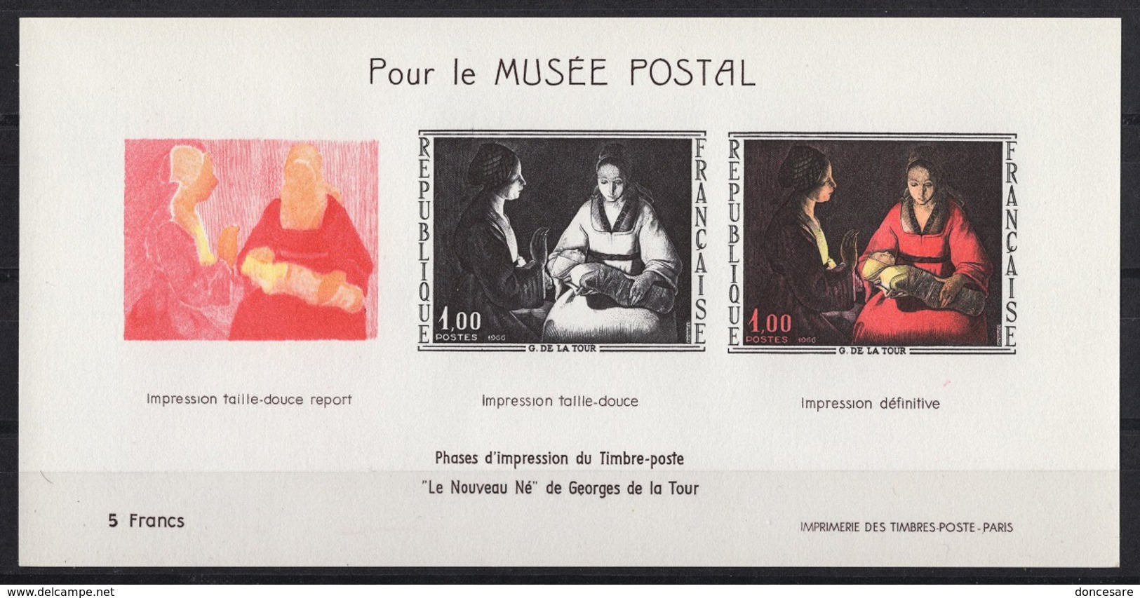 FRANCE 1966 FEUILLET - POUR LE MUSEE POSTAL N° 1479B - /B31 - Documents De La Poste