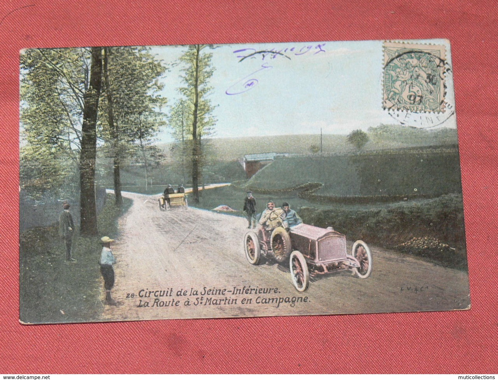 CIRCUIT DE LA SEINE INFERIEURE / DIEPPE 1910/  N°28  ROUTE A ST MARTIN EN CAMPAGNE  / EDIT LV & CIE - Dieppe