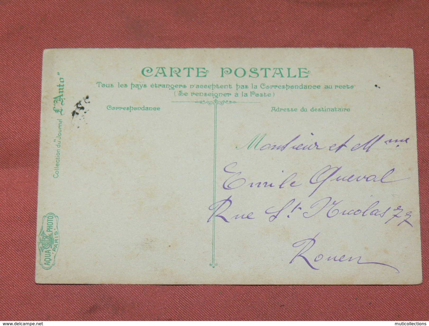 CIRCUIT DE LA SEINE INFERIEURE / DIEPPE 1910/  N°28  ROUTE A ST MARTIN EN CAMPAGNE  / EDIT LV & CIE - Dieppe