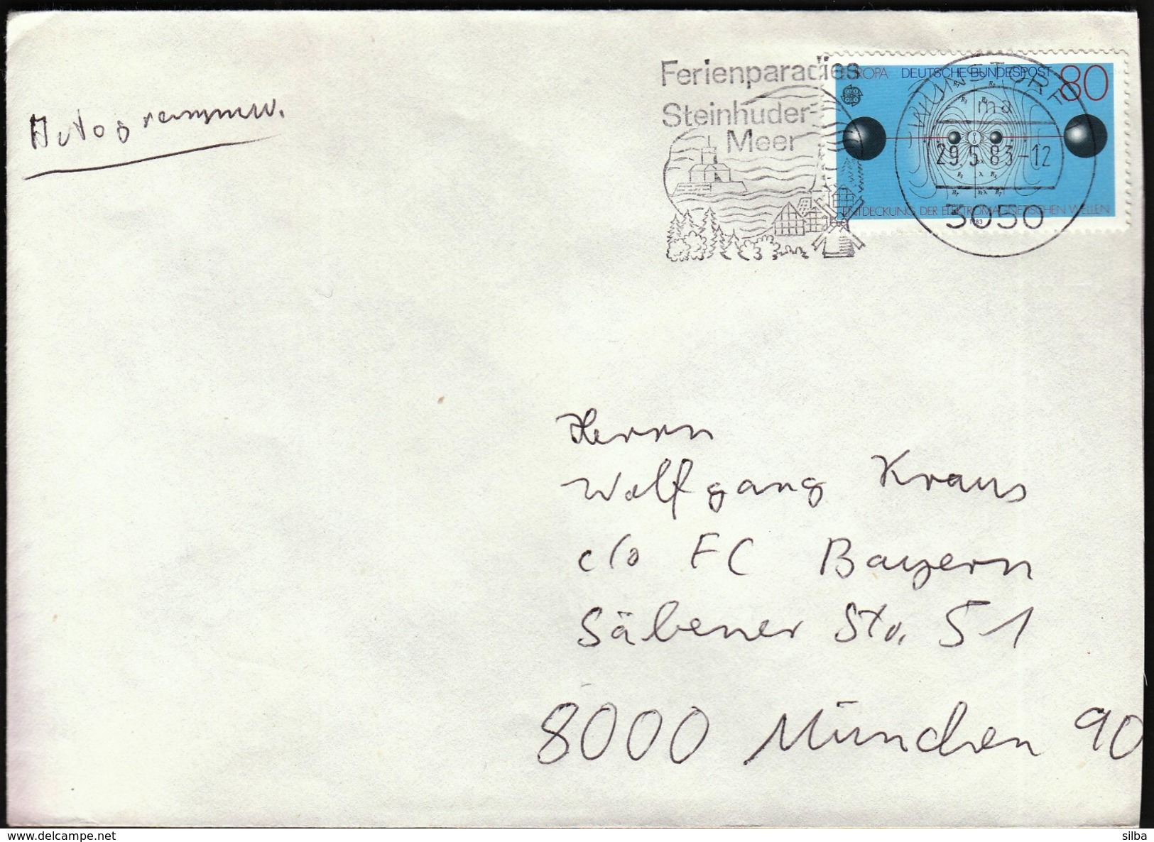 Germany Wunstorf 1983 / Tourism / Ferienparadies Steinhuder Meer / Windmill / Lighthouse / Machine Stamp - Otros & Sin Clasificación
