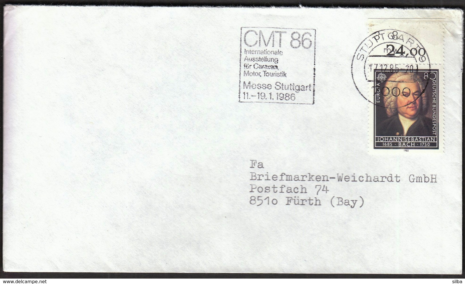 Germany Stuttgart 1986 / Tourism / CMT 86 / Internationale Austellung Für Caravan, Motor, Touristik / Machine Stamp - Sonstige & Ohne Zuordnung