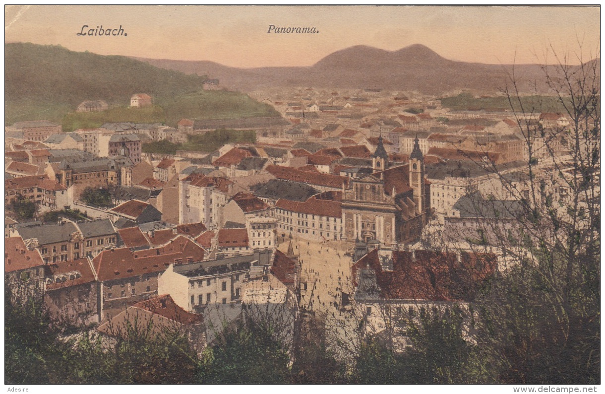 LAIBACH LJUBLJANA (Slowenien) - Panorama, Karte Gel.als Feldpost 1917?, Militärpflegestempel - Slowenien