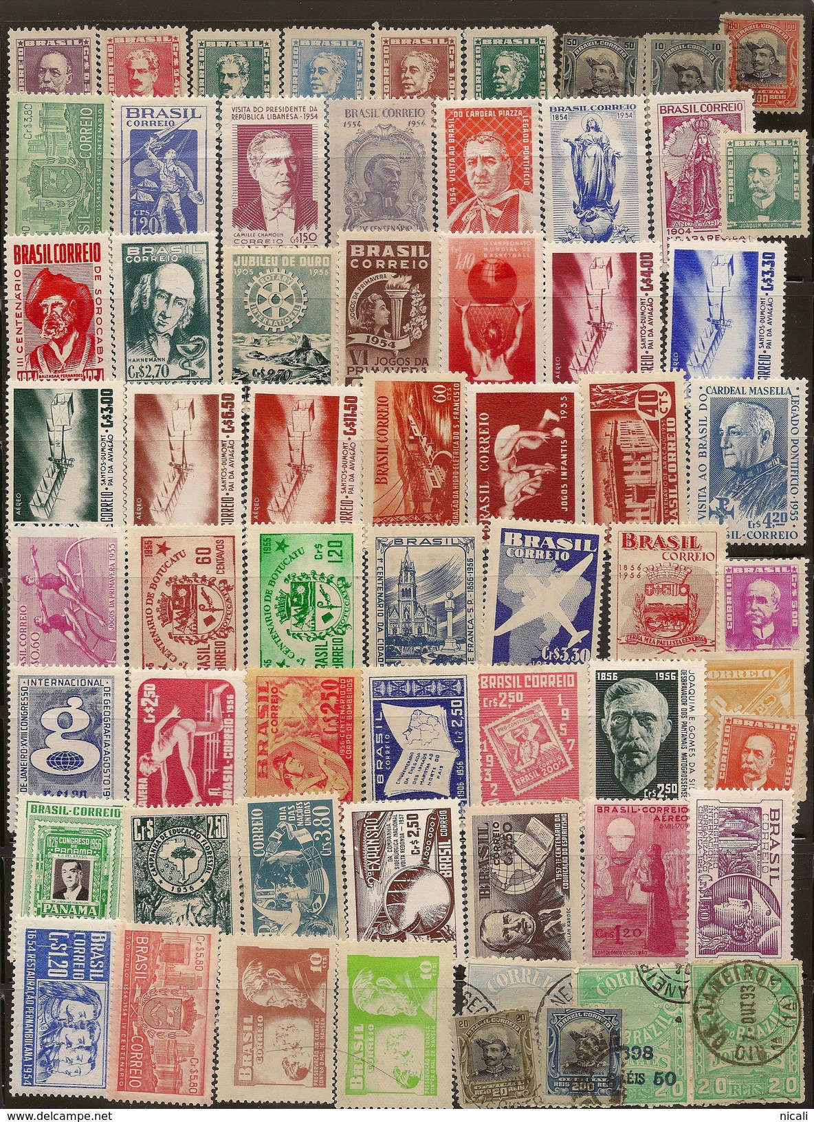 BRAZIL 1893-1957 Collection 62 Stamps M GY4 - Verzamelingen & Reeksen