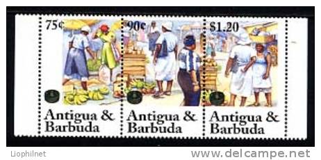 ANTIGUA 1985, 50e Anniversaire FAO, 3 Valeurs, Neufs. R724 - Contre La Faim