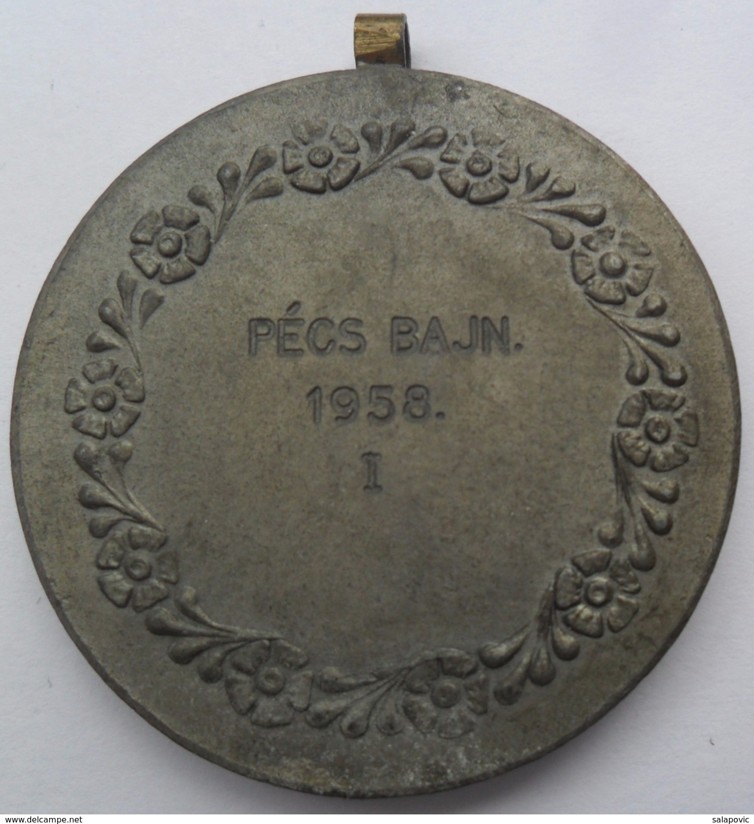 MEDAL HUNGARY TENNIS PECS BAJN 1958 PLIM - Sonstige & Ohne Zuordnung