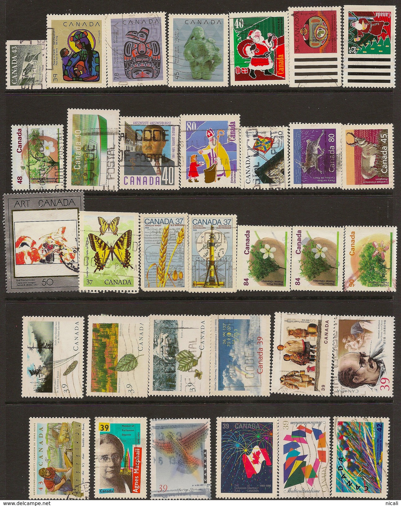 CANADA 1988 - 91 Collection 33 Stamps U TA6 - Collections