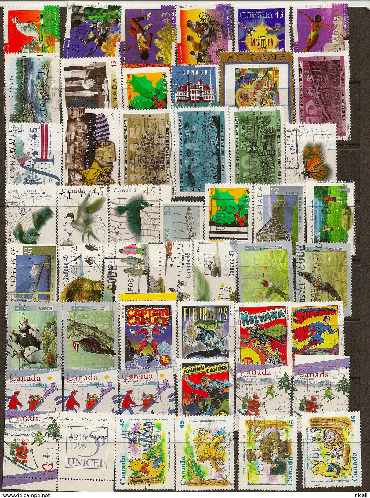 CANADA 1995-96 Collection 50 Stamps U EA1 - Colecciones