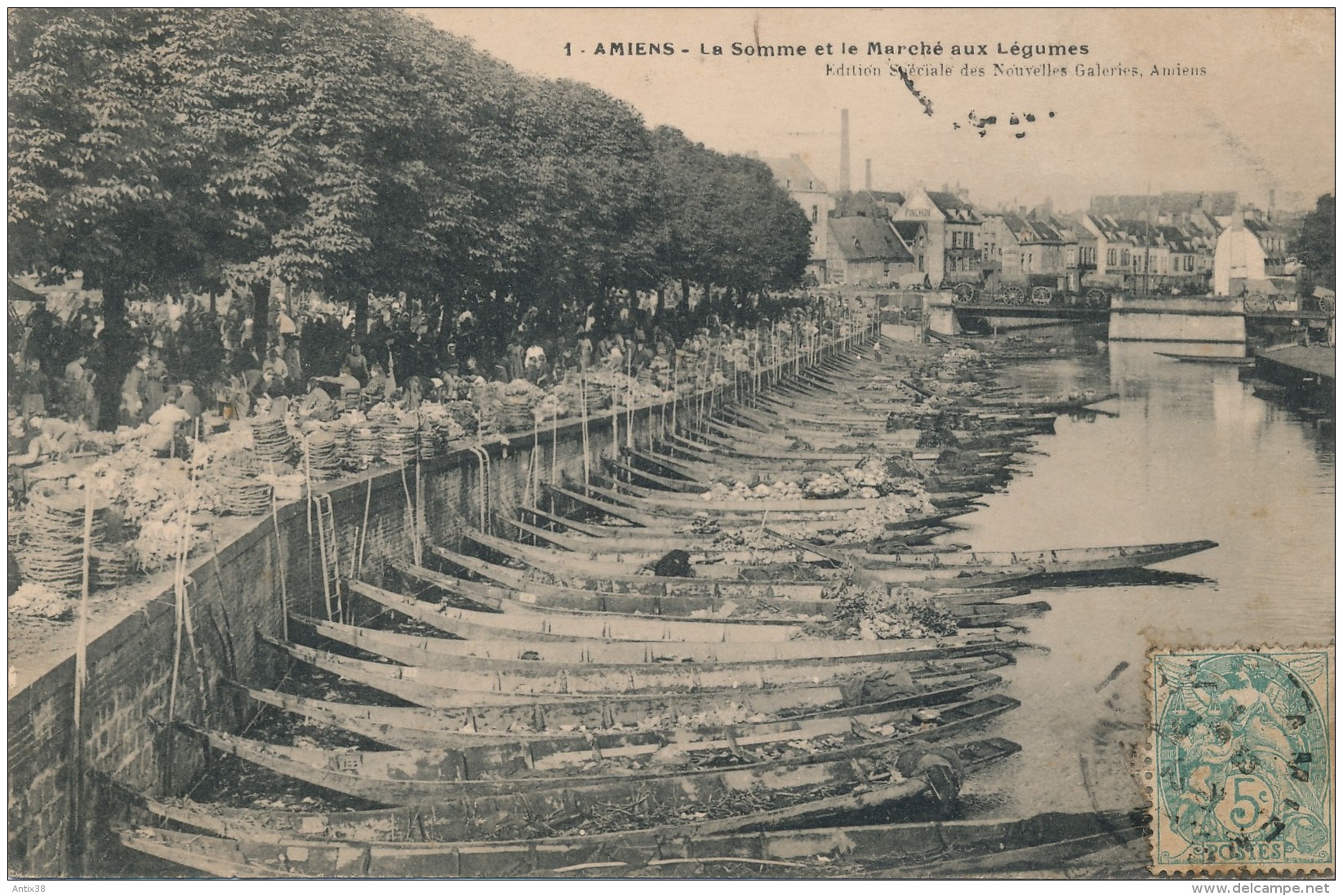 N73 - 80 - AMIENS - Somme - La Somme Et Le Marché Aux Légumes - Amiens