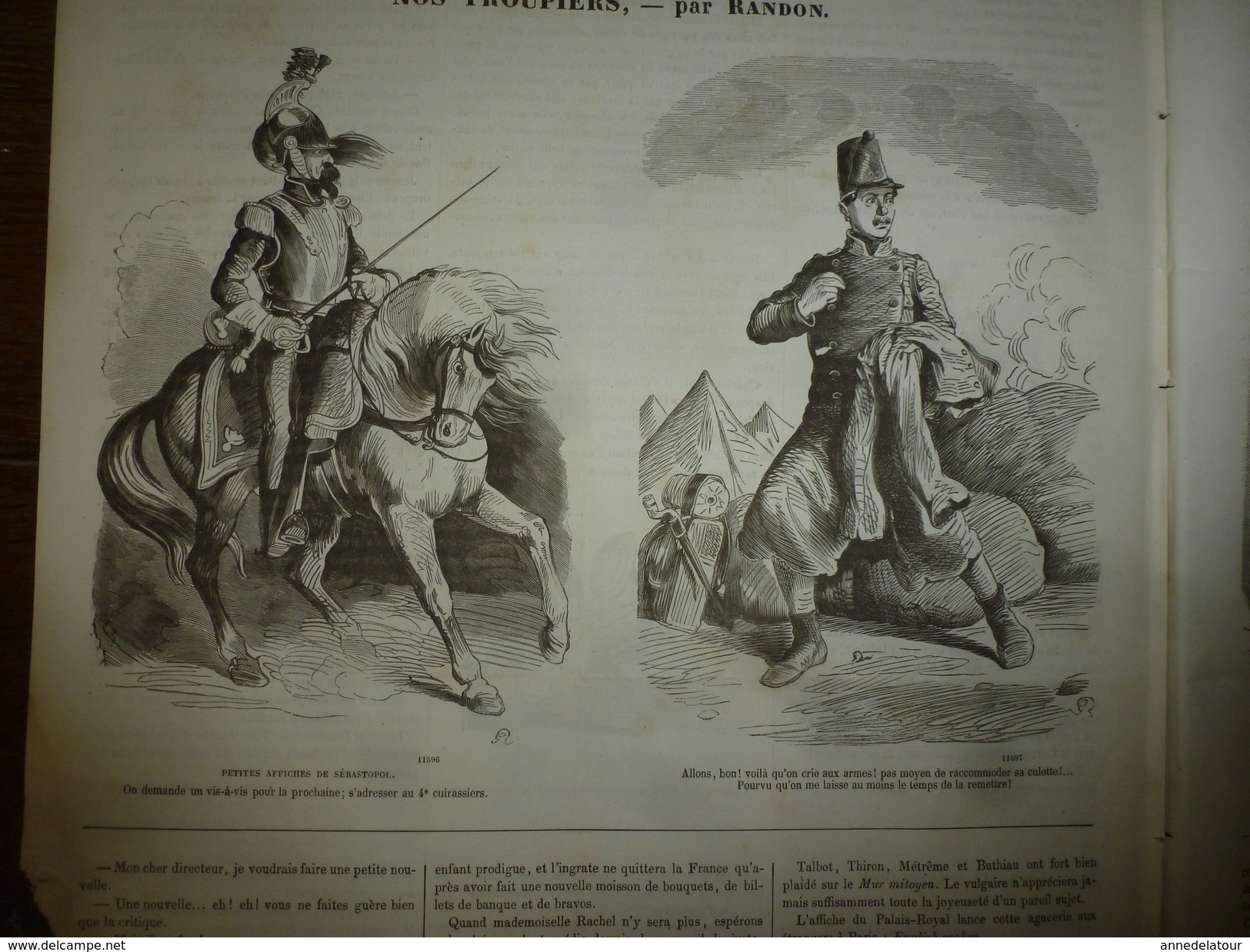 1855 Gravures  Du Journal Pour Rire:Espèces Disparues(théâtres Du Carré Marigny Et Réjouissances Publiques,par Bertall) - Non Classés