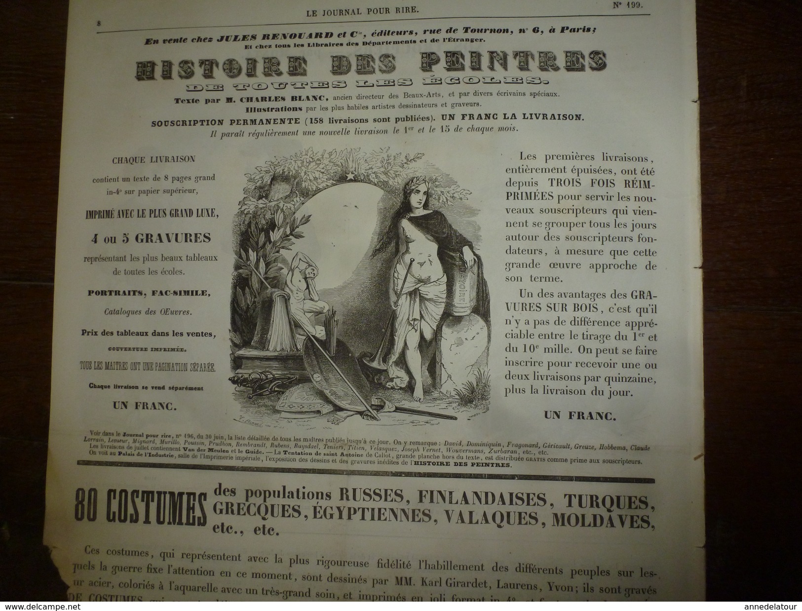 1855 Gravures  du Journal pour Rire:Espèces disparues(théâtres du carré Marigny et réjouissances publiques,par Bertall)