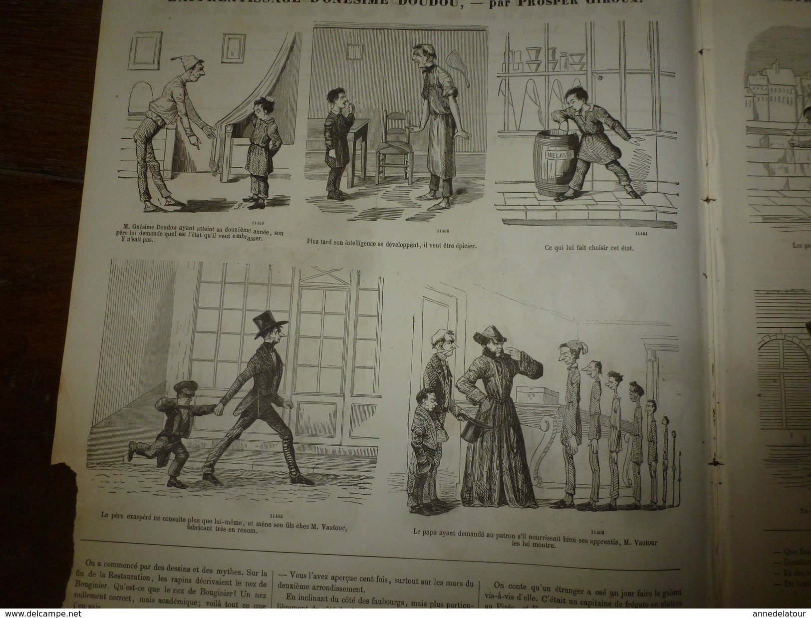 1855 Gravures  Du Journal Pour Rire: Nos Braves Troupiers;L'apprenti DOUDOU;Prodigue Et Prodige;Hiéroglyphes;etc - Non Classés