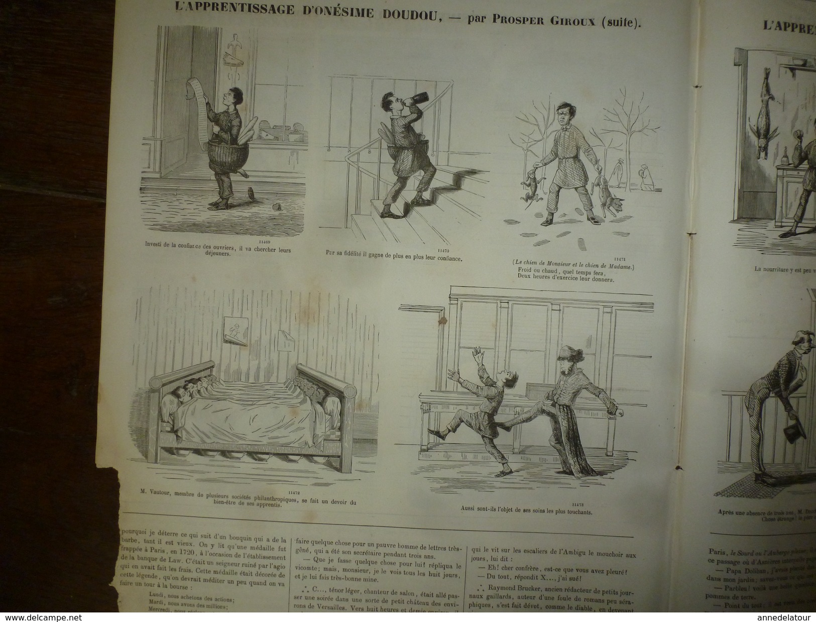 1855 Gravures  Du Journal Pour Rire: Nos Braves Troupiers;L'apprenti DOUDOU;Prodigue Et Prodige;Hiéroglyphes;etc - Non Classés