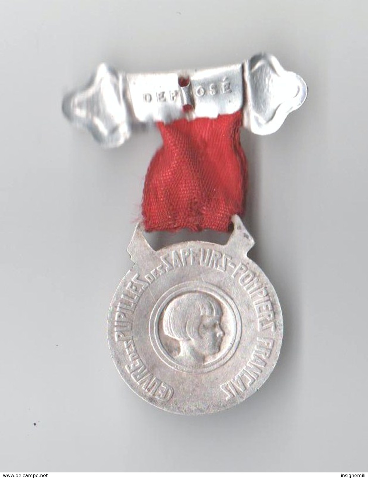 MEDAILLE OEUVRE DES PUPILLES DES SAPEURS POMPIERS FRANCAIS Par P. BOUVIER - Pompiers