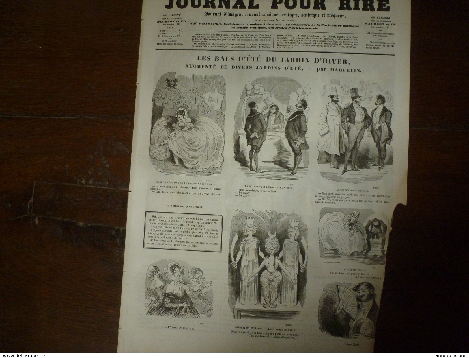 1855 Gravures  Du Journal Pour Rire: Les Bals D'été Du Jardin D'hiver ,par Marcelin; Le Demi-monde;Tondeurs Et Tondus - Non Classés