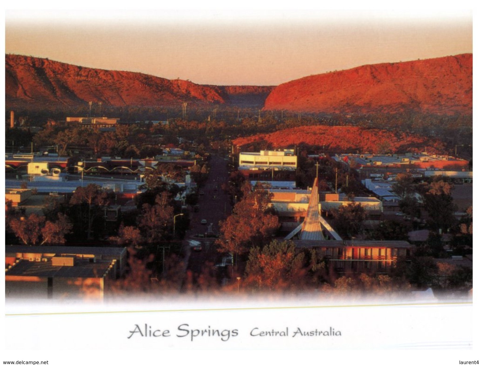 (720) Austrlaia - NT - Alice Springs Sunset   (with Stamp At Back Of Card) - Alice Springs