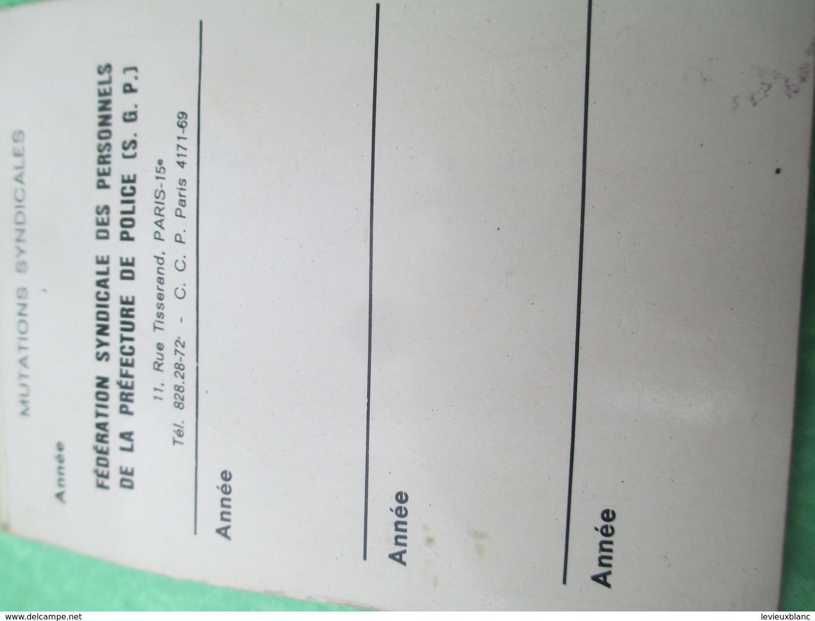Carte Syndicale/Fédération Autonome Des Syndicats De Police/Poissy/Avec Timbres Annuels De Cotisation/1971-1980    AEC50 - Police