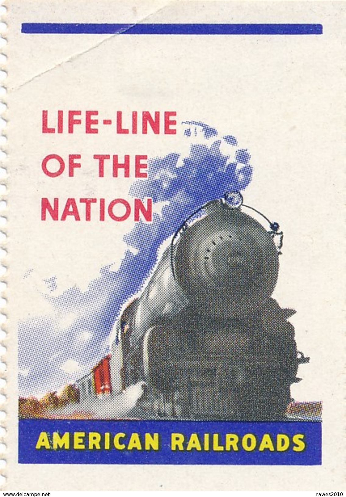 USA Vignette Eisenbahn American Railroads Life-Line Of The Nation Lokomotive Zug - Eisenbahnverkehr