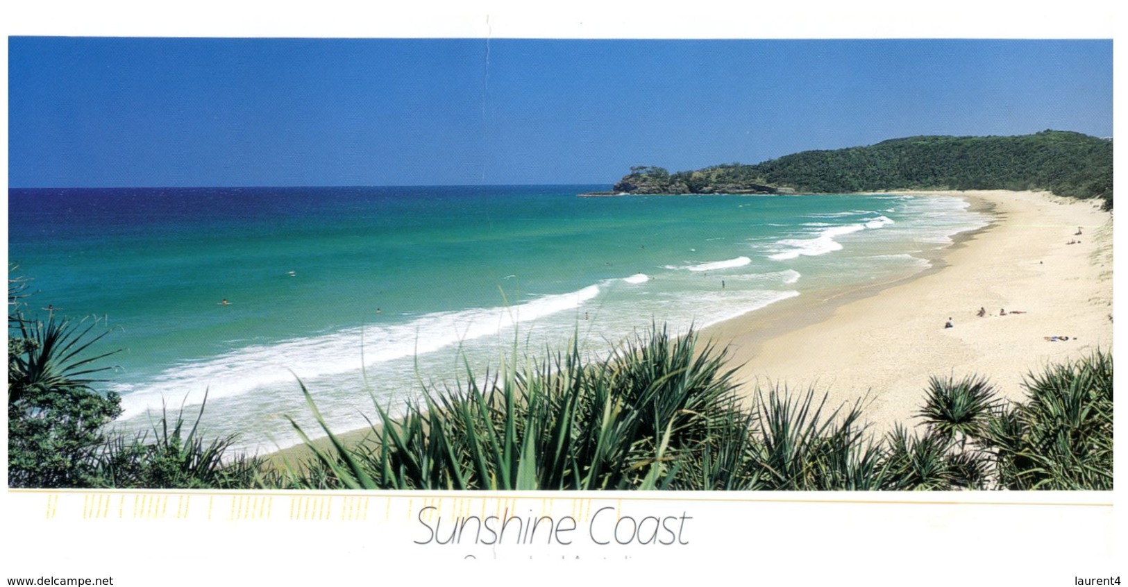 (721) Australia - QLD - Sunshine Coast Beach (long Card)   (with Stamp) - Sunshine Coast