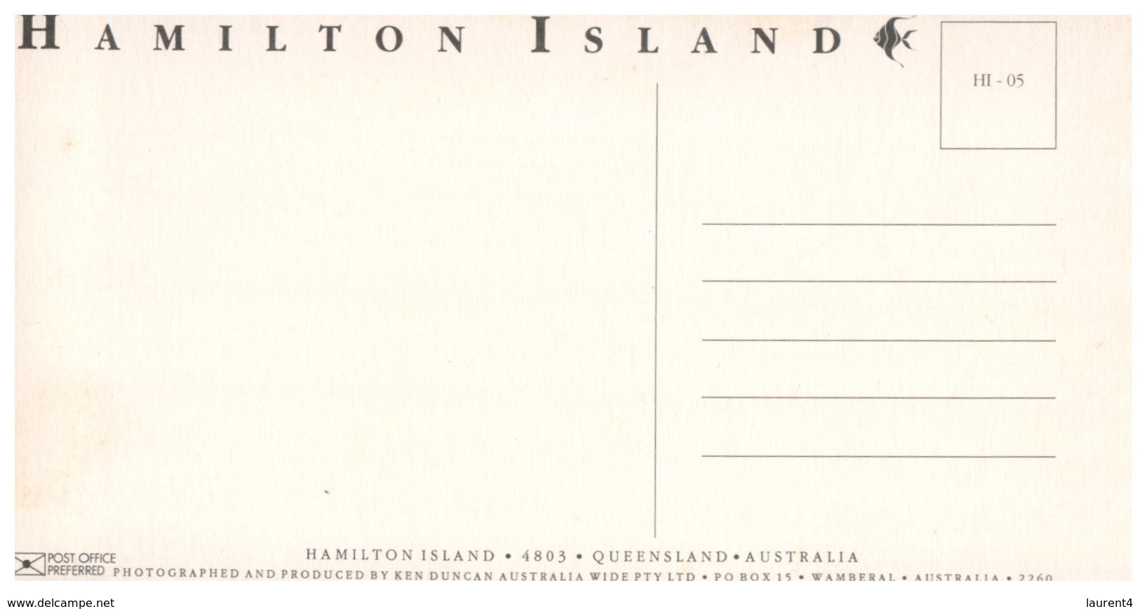 (721) Australia - QLD - Hamilton Island Snorkelling  (long Card) - Great Barrier Reef