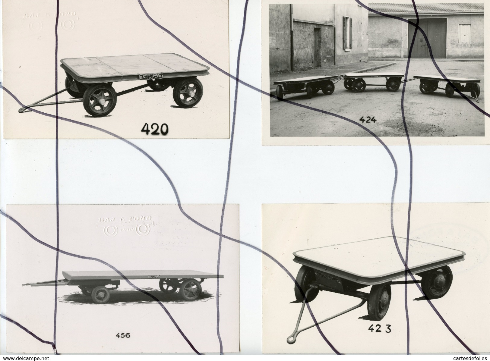 4 PHOTOS A IDENTIFIÉES. Camion . Essieux, Remorque, Roues , - Automobili