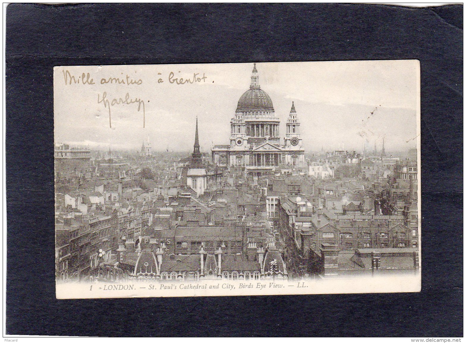 69513    Regno   Unito,  London,  St. Paul"s  Cathedral And City,  Birds Eye View,  VG  1909 - St. Paul's Cathedral