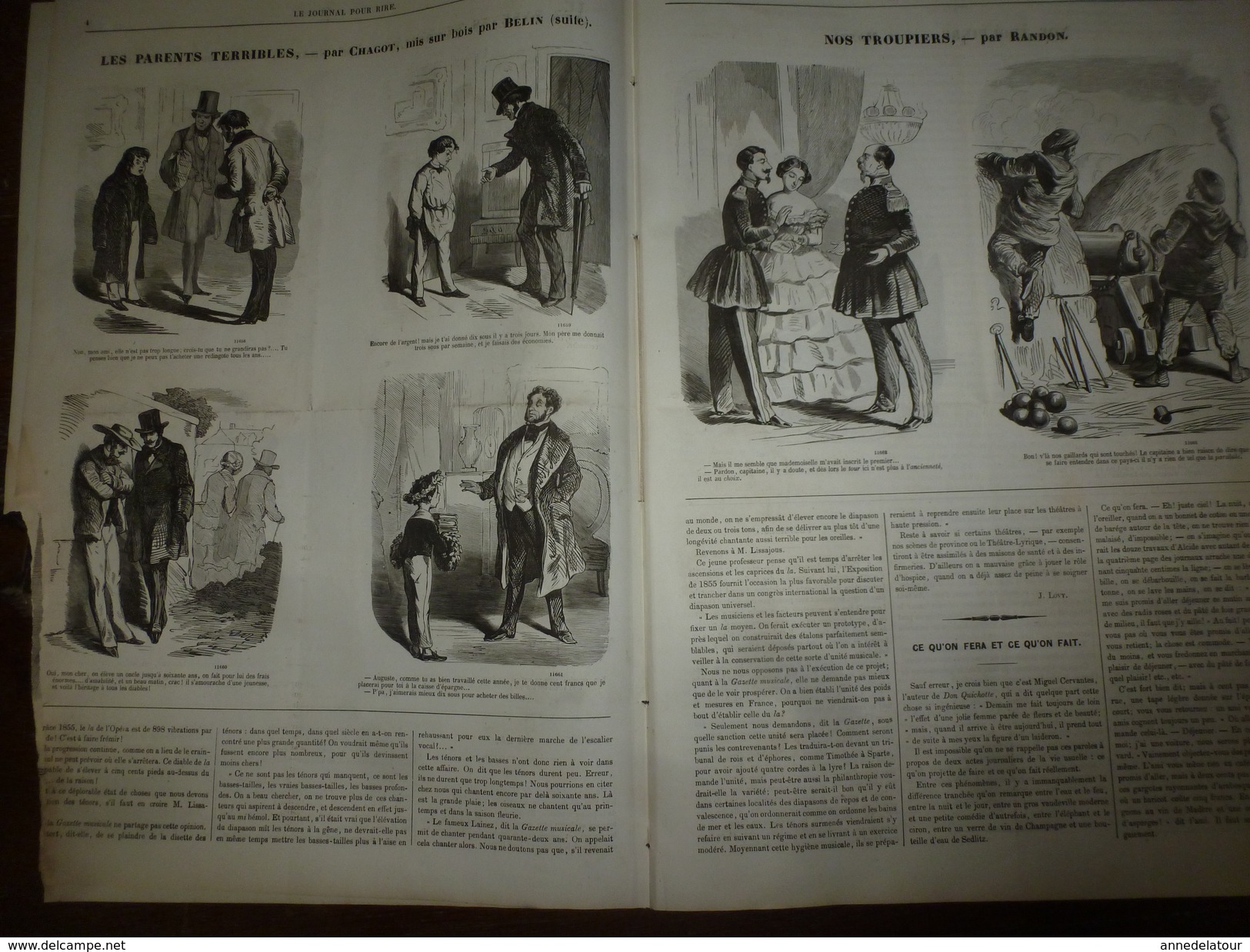 1855 Gravures  Du Journal Pour Rire:Parents Terribles; La RISTORI Et Complices;Marie Stuart Au Suplice, Par DROZ ; Etc - Non Classés