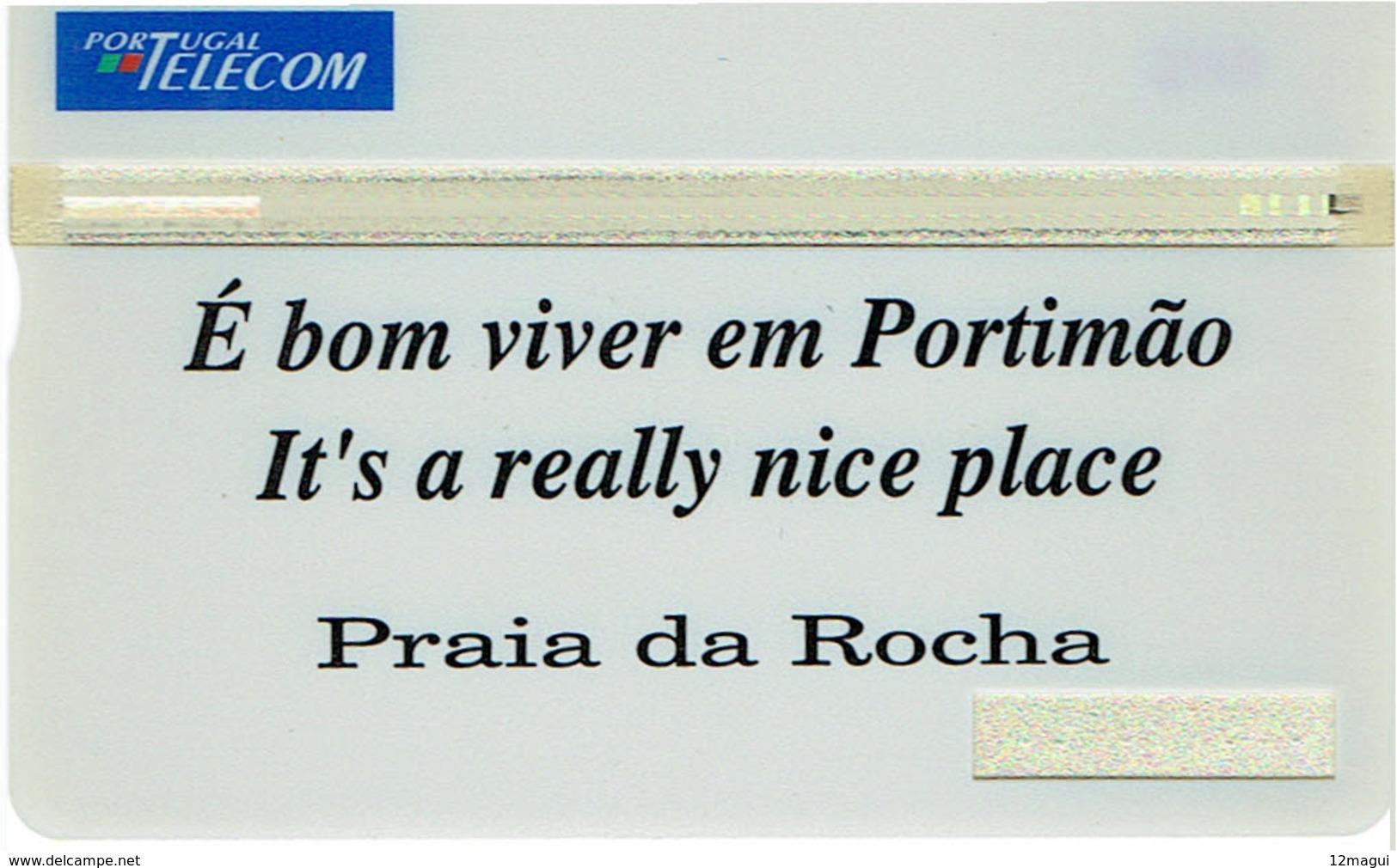 PHONECARDS-- PORTUGAL-- PORTUGAL TELECOM  OPTICAL 20 U---C. M. PORTIMÃO--- PRAIA DA ROCHA--BATCH  602L - Portugal