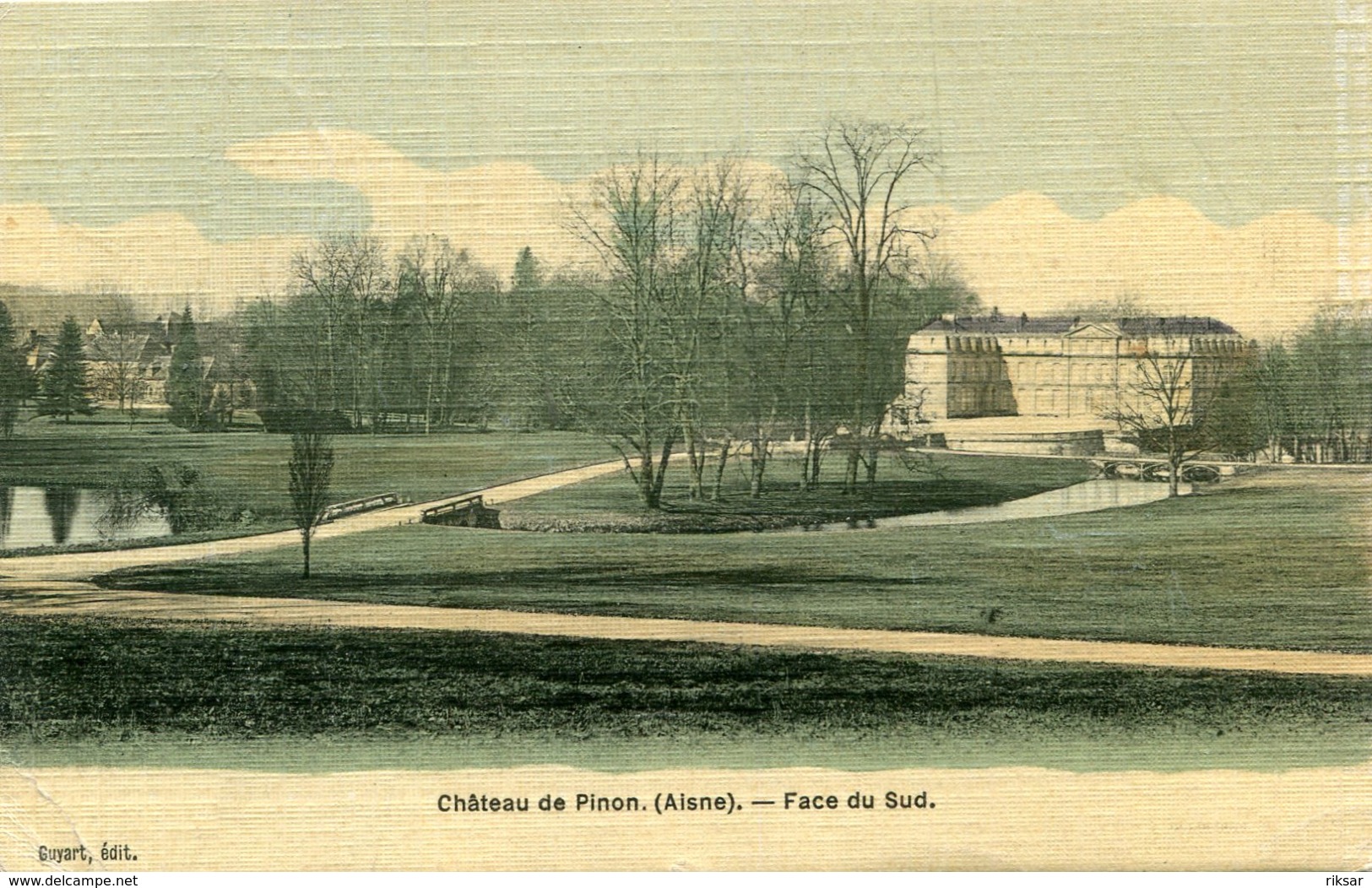 CHATEAU DE PINON(CARTE EN COULEUR TOILEE) - Other & Unclassified