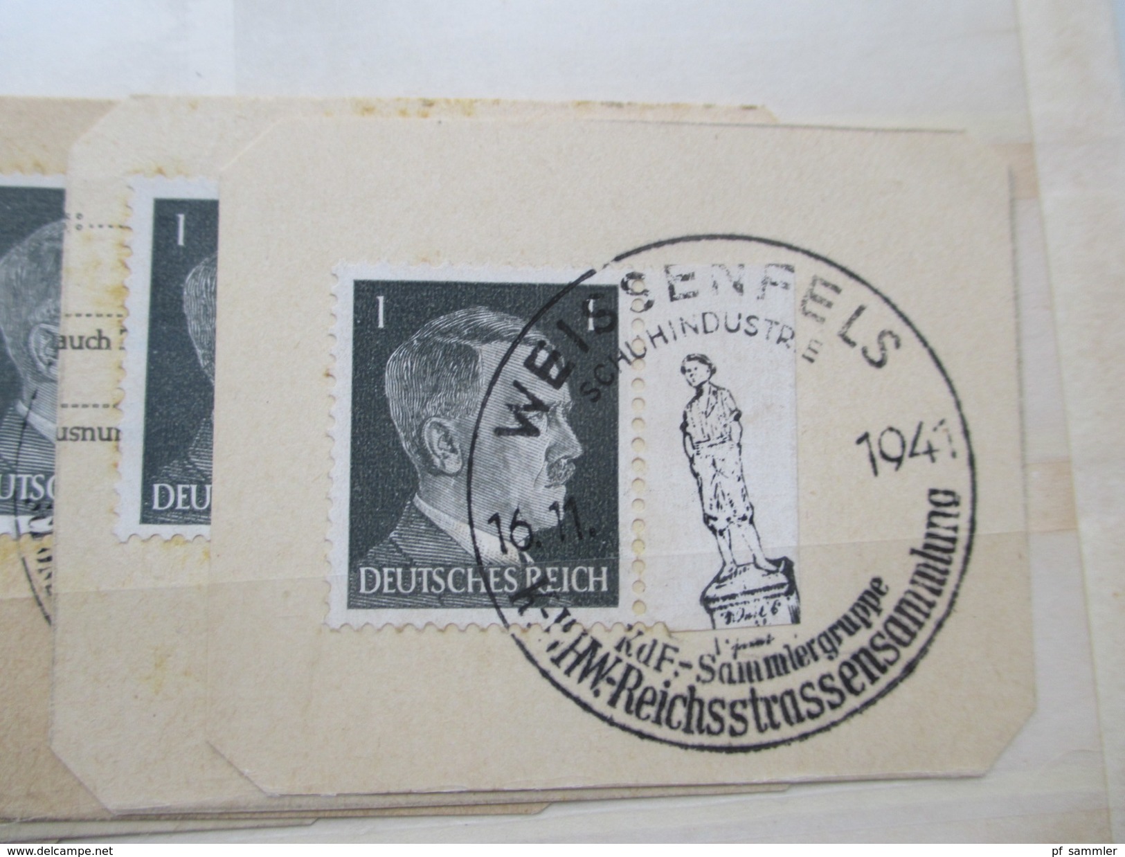 Deutsches Reich 1930/40er Jahre Freimarken Hitler / Hindenburg. Stempelsammlung / Sonderstempel. Auch Zusammendrucke!! - Sammlungen (im Alben)