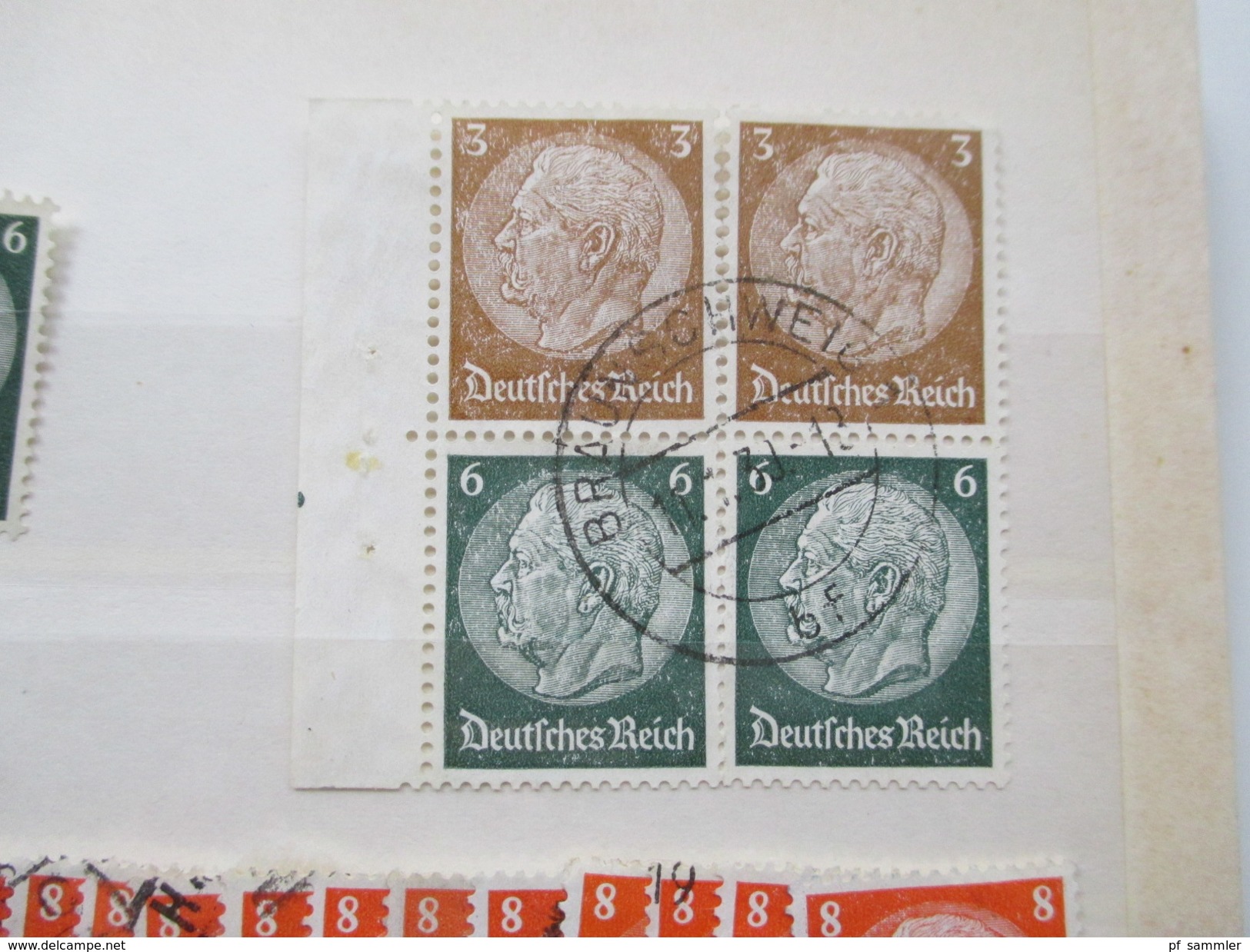 Deutsches Reich 1930/40er Jahre Freimarken Hitler / Hindenburg. Stempelsammlung / Sonderstempel. Auch Zusammendrucke!!