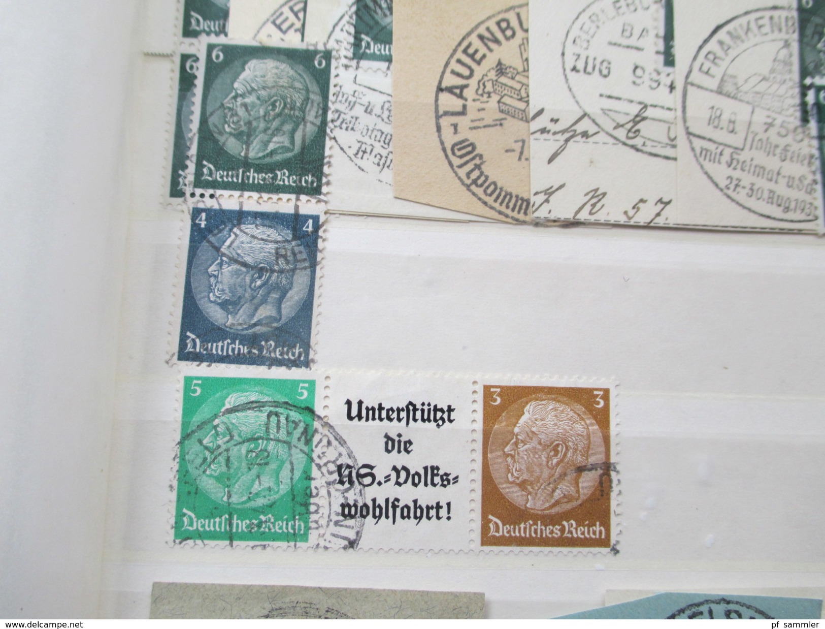 Deutsches Reich 1930/40er Jahre Freimarken Hitler / Hindenburg. Stempelsammlung / Sonderstempel. Auch Zusammendrucke!!