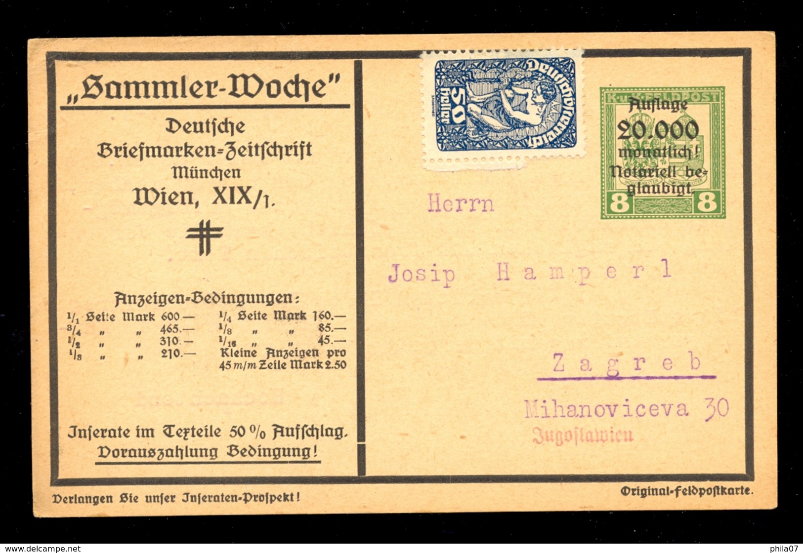 Austria - Interesting Stationery With Private Additional Overprint, Around 1920. Good Quality / 2 Scans - Sonstige & Ohne Zuordnung
