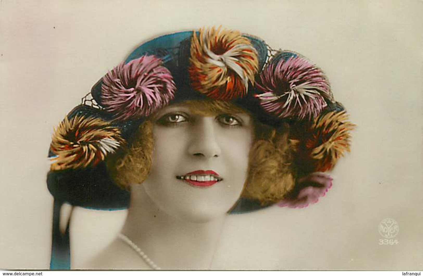 Ref T525- Portrait Visage De Femme Et Son Beau Chapeau -theme Mode - Chapeaux - Carte Bon Etat  - - Mode
