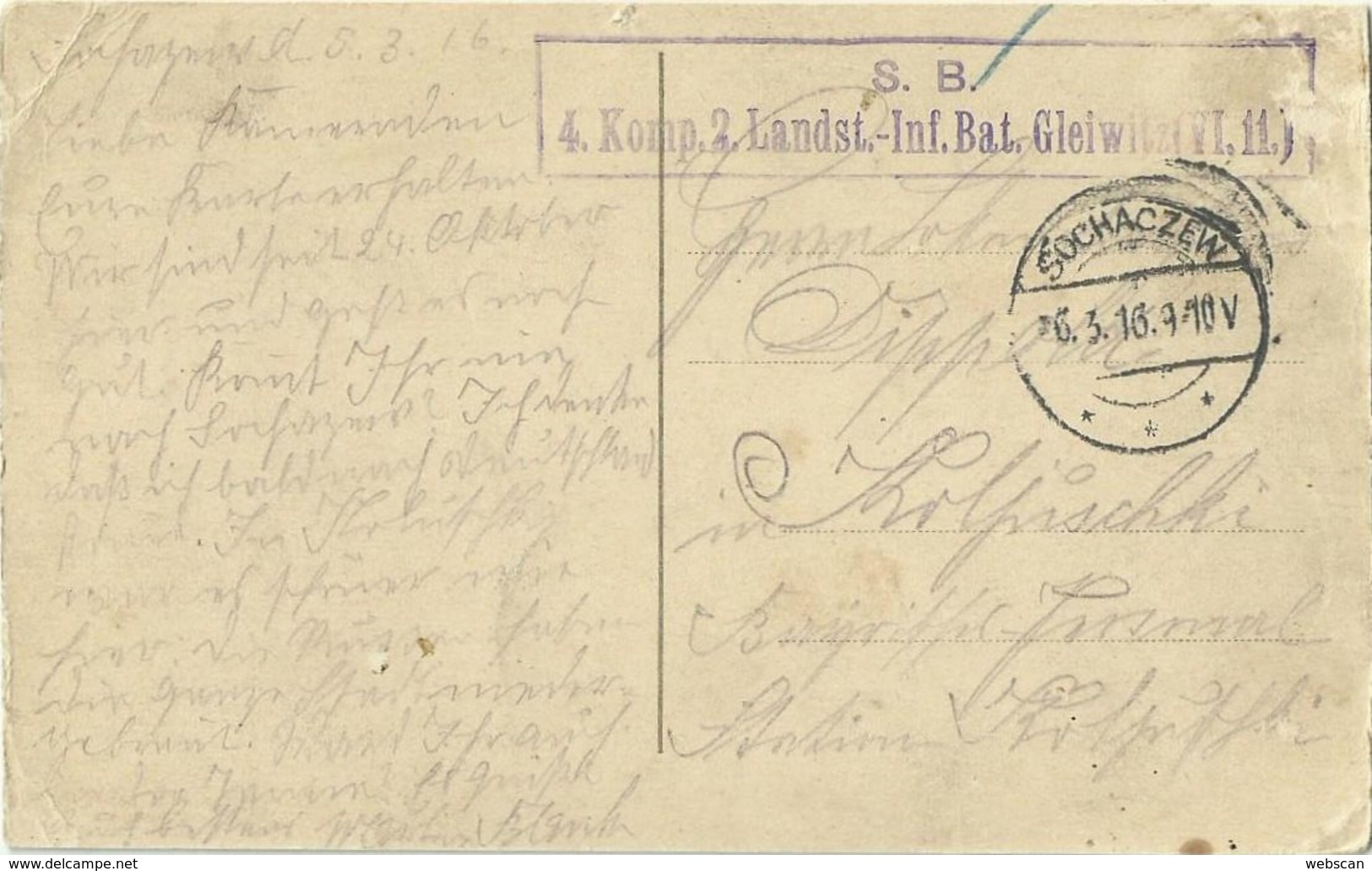 Postkarte Warszawa Warschau Sobieski-Denkmal 1916 Feldpost Lesen! # - Weltkrieg 1914-18