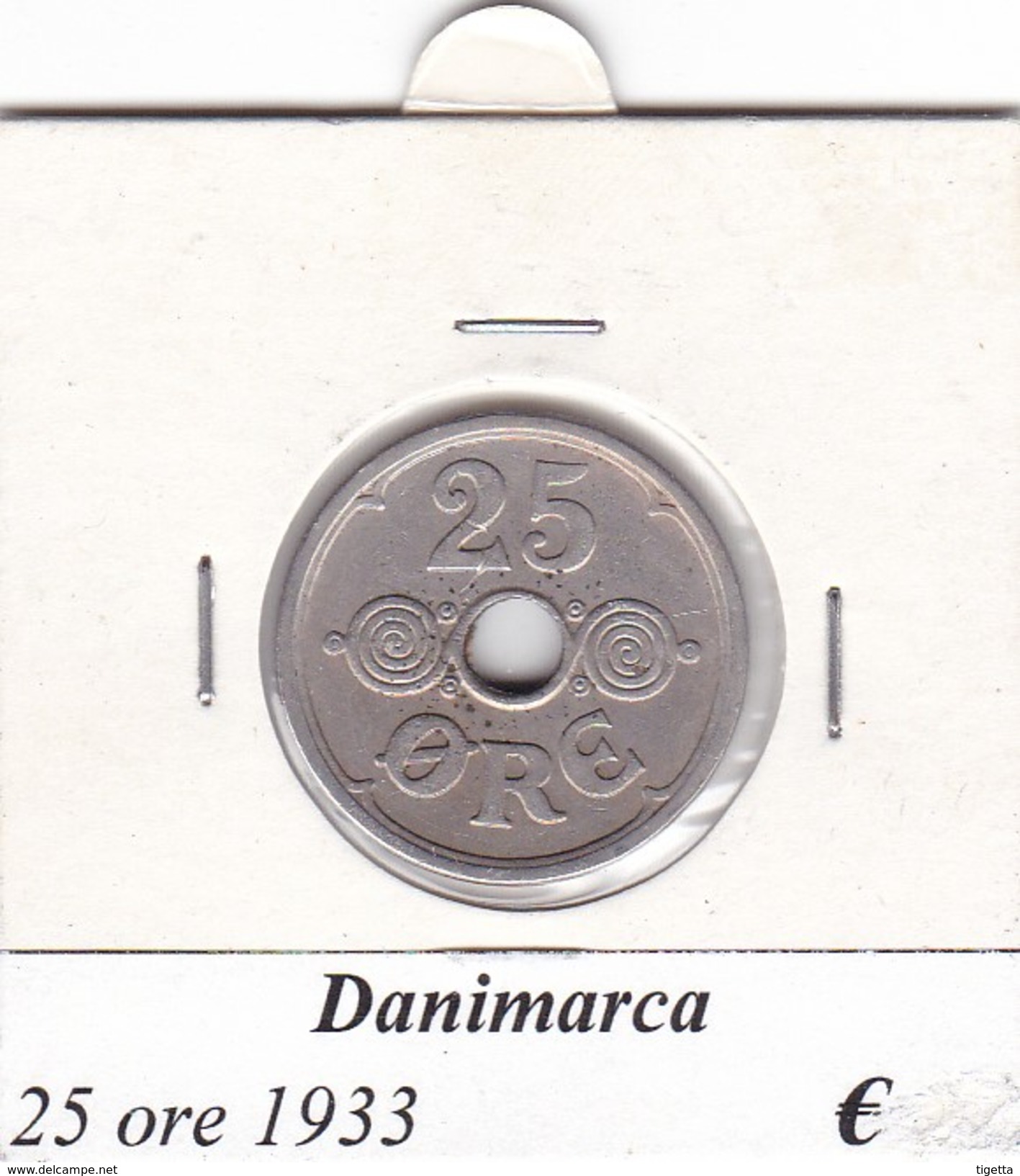 DANIMARCA   25 ORE  1933  COME DA FOTO - Danimarca