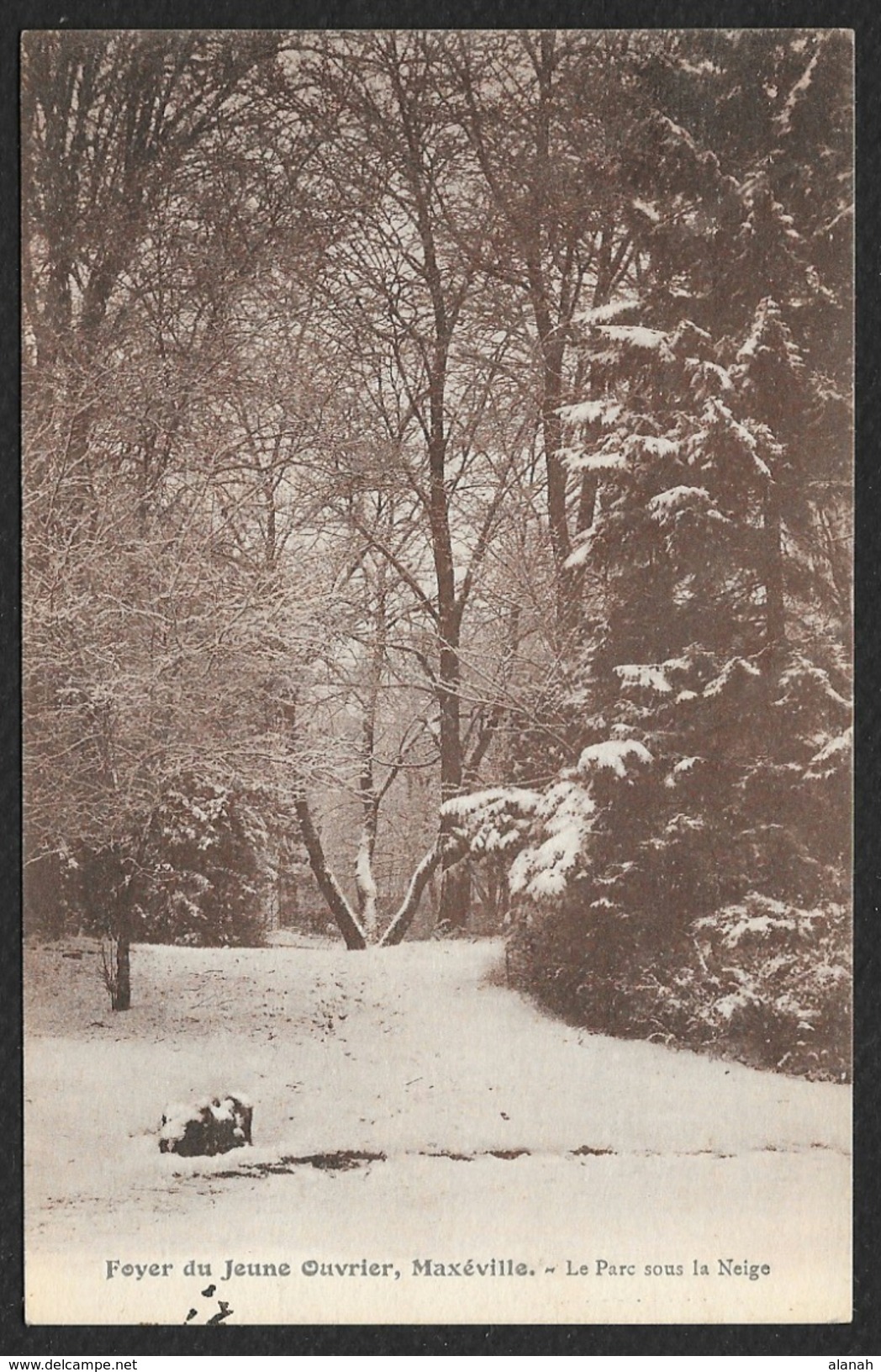 MAXEVILLE Rare Le Parc Du Foyer Du Jeune Ouvrier Sous La Neige () Meurthe & Moselle (54) - Maxeville